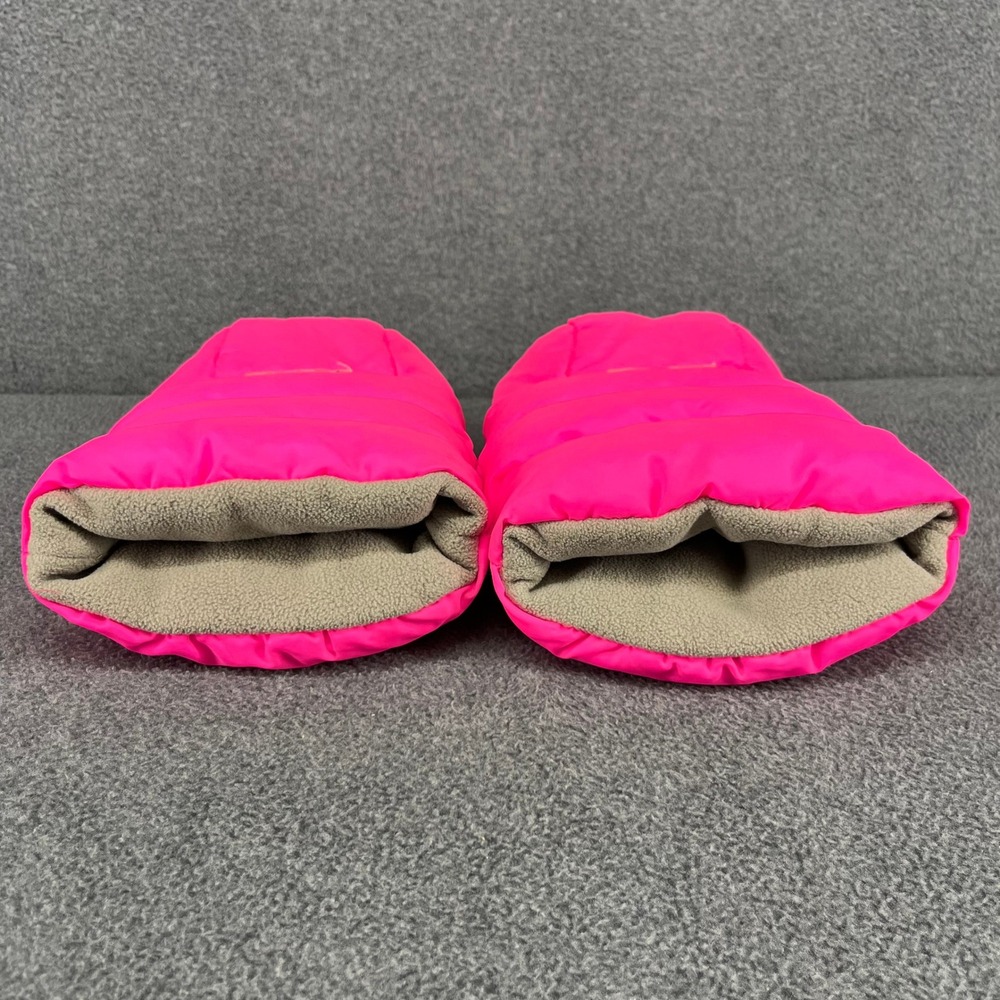 7 A.M. Enfant WarMMuffs Stroller Mittens Women OS Neon Pink Puffer Fleece HM212 - Picture 3 of 9